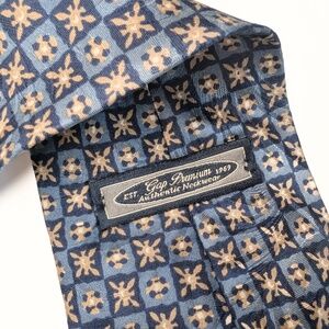 Vintage Gap Men's Blue and Star Pattern Neck-tie